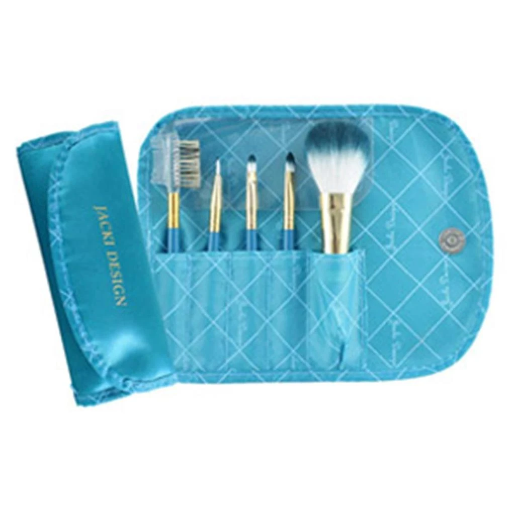 商品Jacki Design|Jacki Design FYD33103TQ 5 Piece Make Up Brush Set And Bag, Vintage Allure - Turquoise,价格¥133,第1张图片
