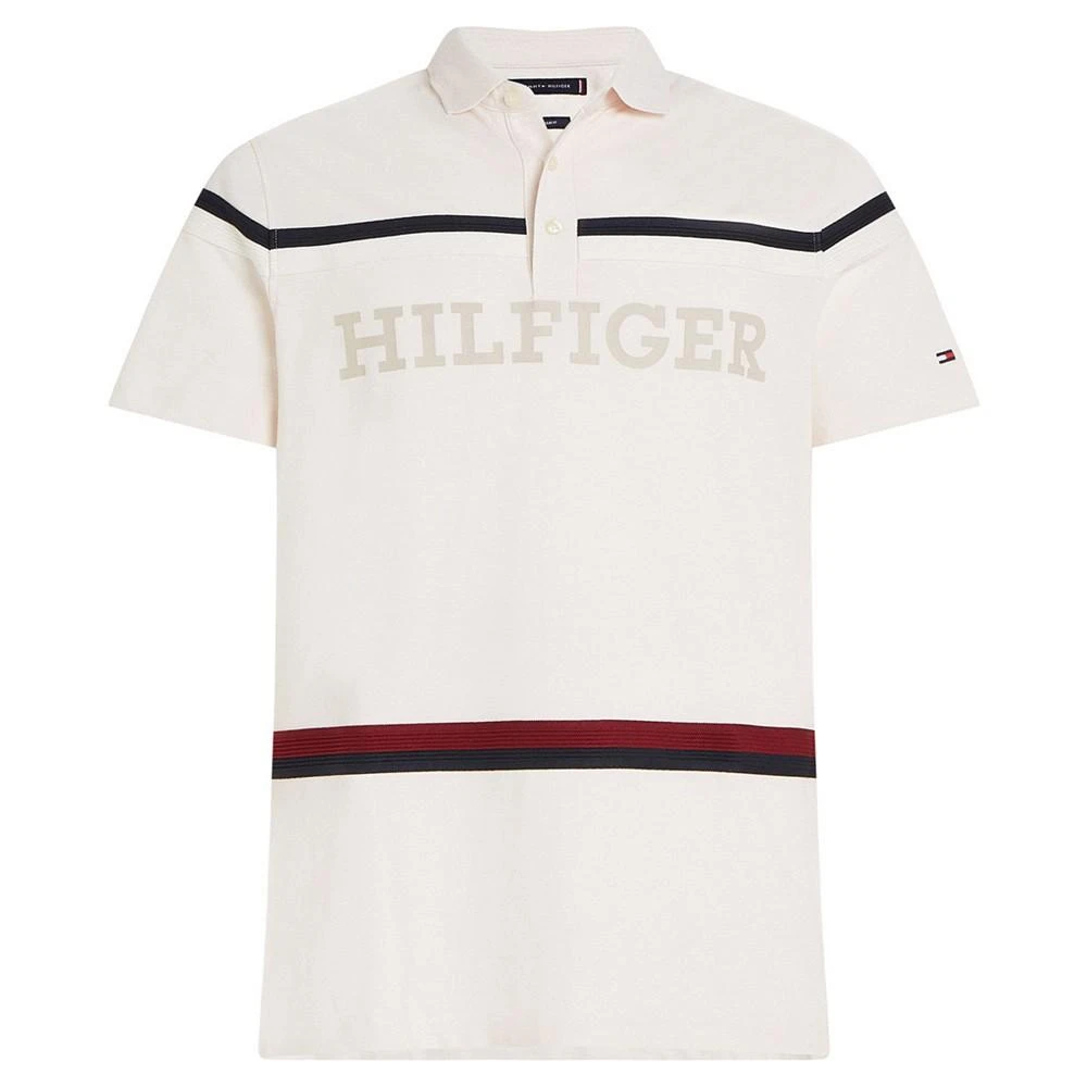 商品Tommy Hilfiger|Men's Cotton Global Stripe Monotype Regular Fit Polo,价格¥268,第5张图片详细描述