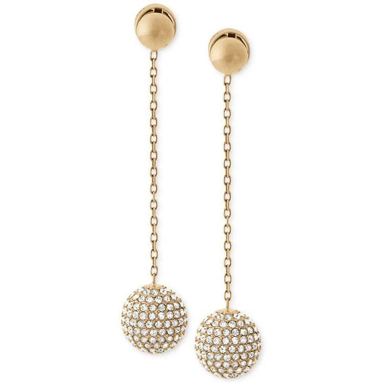 商品Michael Kors|Gold-Tone Crystal Fireball Drop Earrings,价格¥427,第1张图片