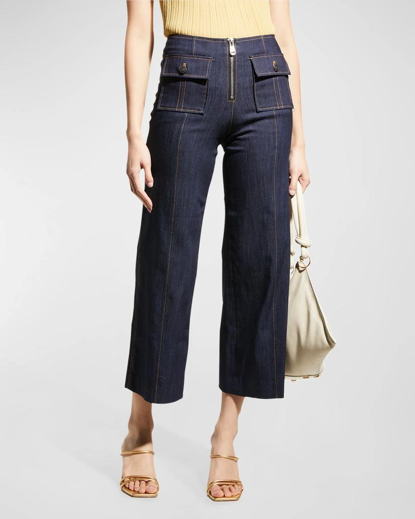 商品Cinq a Sept|Azure Wide-Leg Stitched Pants,价格¥2294,第4张图片详细描述