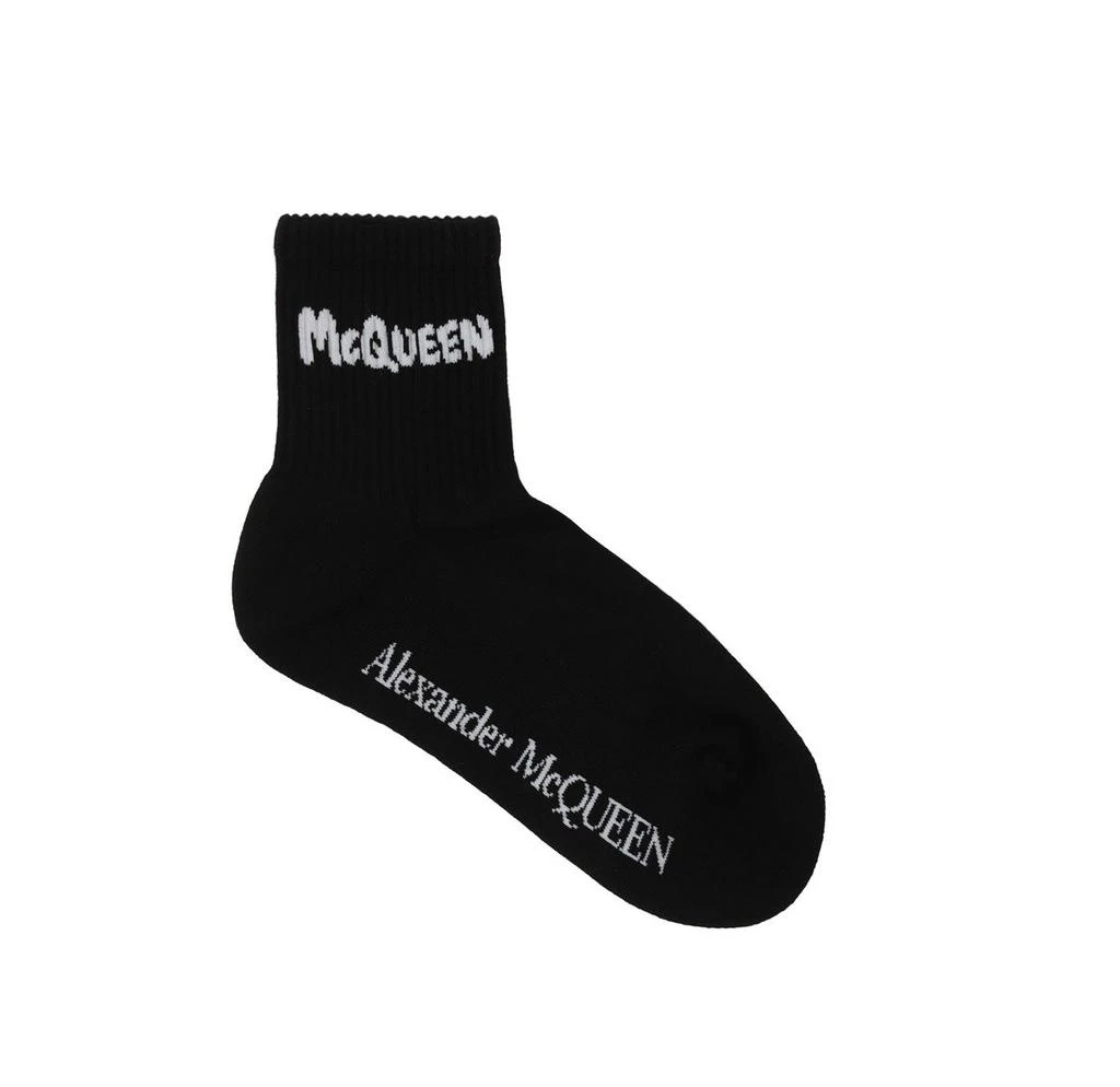商品Alexander McQueen|Alexander McQueen Graffiti Logo Intarsia Socks,价格¥452,第1张图片
