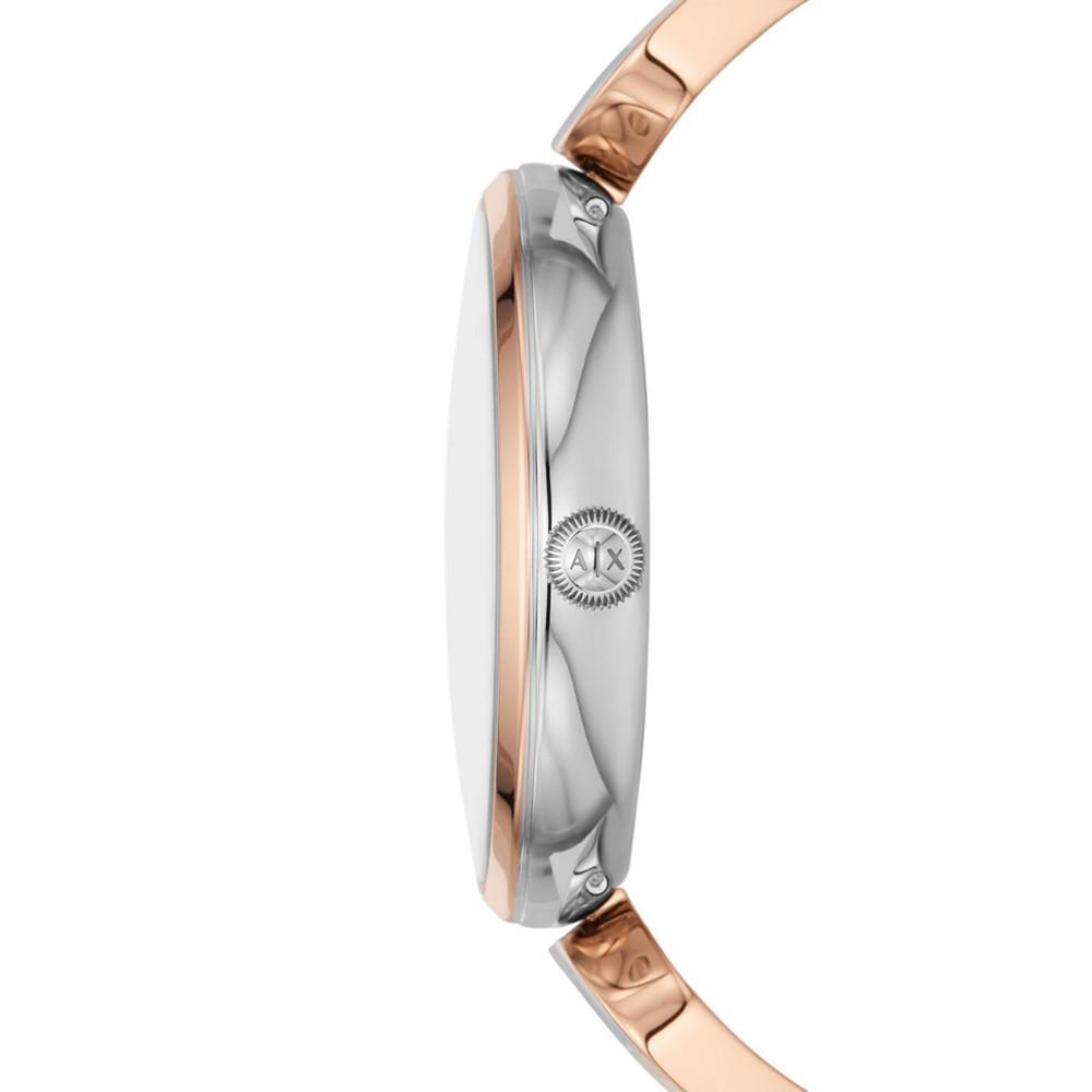 商品Armani Exchange|Women's Three-Hand Two-Tone Stainless Steel Bracelet Watch, 38mm,价格¥1113,第4张图片详细描述