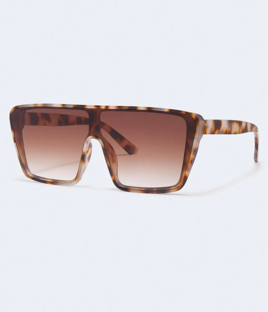 商品Aeropostale|Aeropostale Tortoiseshell Oversized Shield Sunglasses,价格¥61,第1张图片详细描述