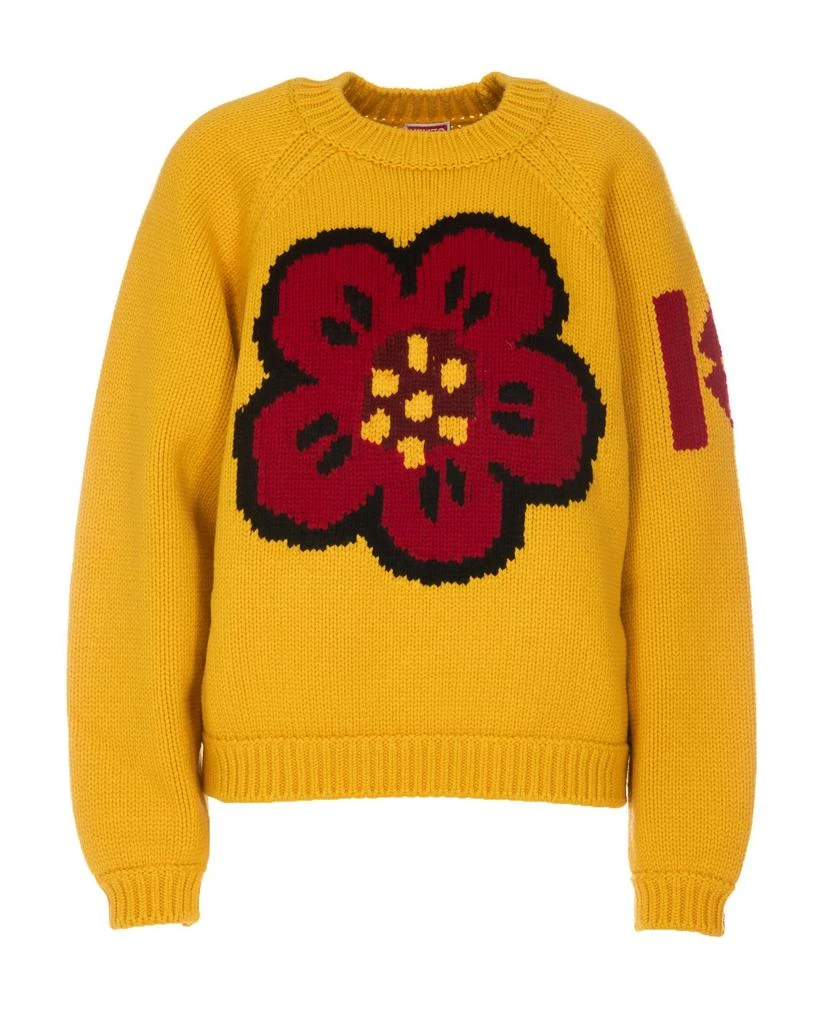 商品Kenzo|Kenzo Flower Intarsia Knitted Crewneck Jumper,价格¥3442-¥4965,第1张图片