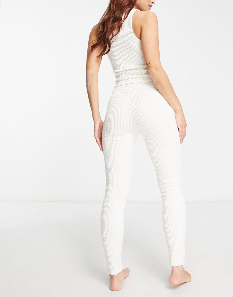 商品ASOS|ASOS DESIGN lounge cable knit vest & legging set in cream,价格¥244,第2张图片详细描述