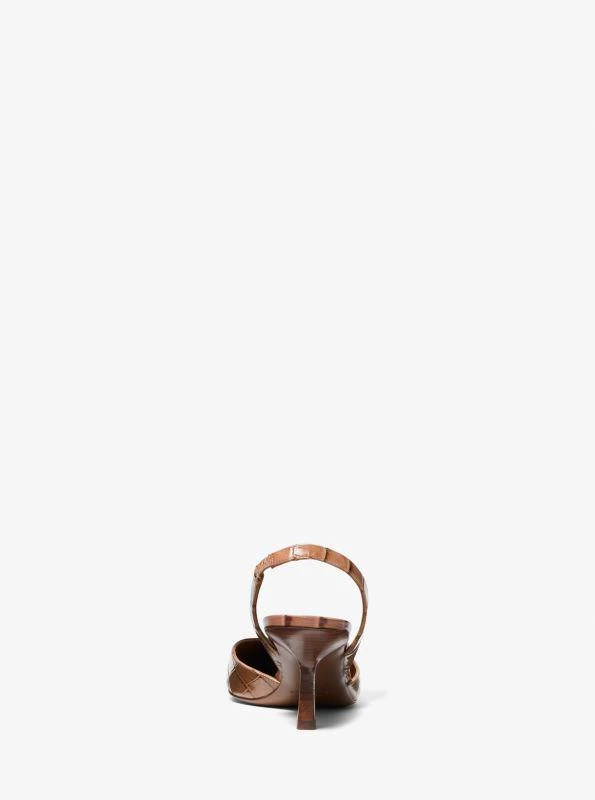 商品Michael Kors|Holly Crocodile Embossed Leather Pump,价格¥1313,第3张图片详细描述