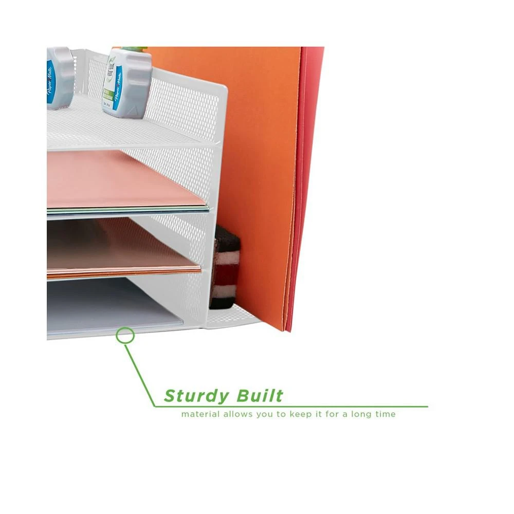 Desk Organizer with Side Storage Compartments, Great For Office, School, Teachers 商品
