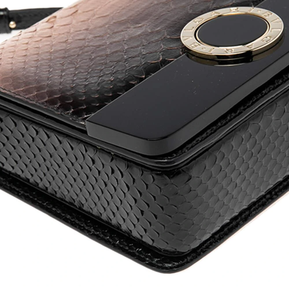 Bvlgari Ombre Pink/Black Python And Perspex Bulgari Chain Crossbody Bag 商品