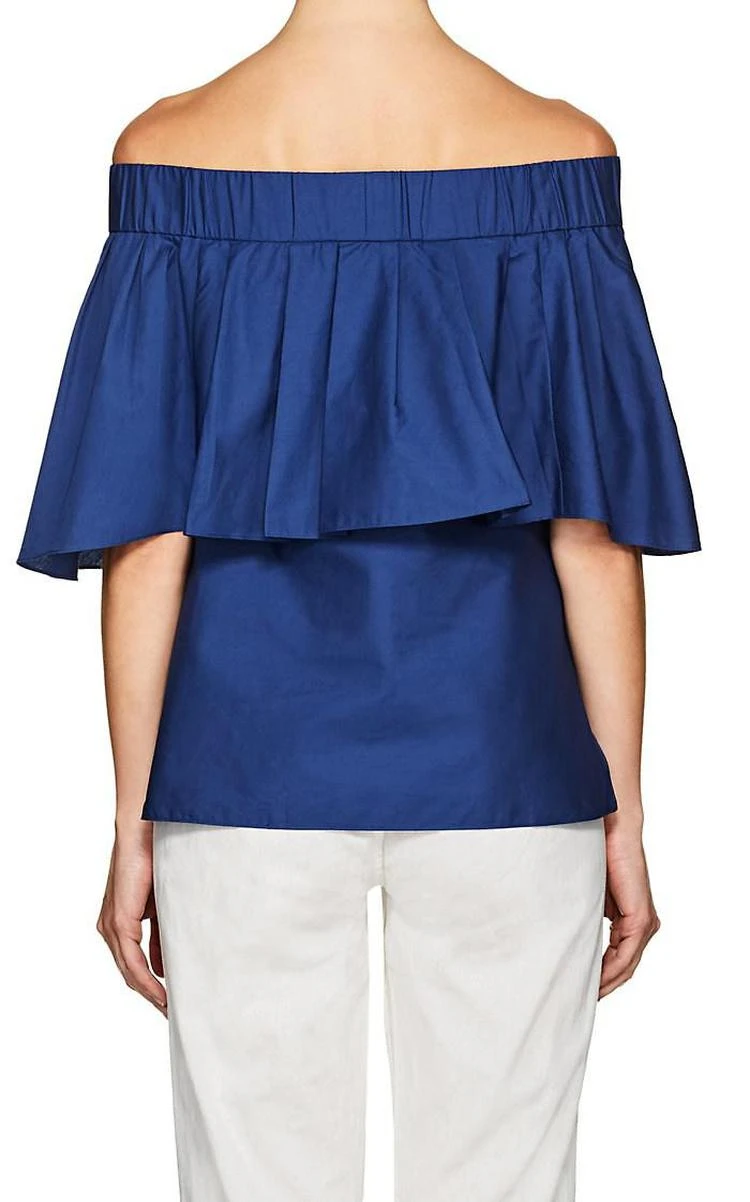 商品MINNOJI|Kendall Off-The-Shoulder Poplin Top,价格¥441,第2张图片详细描述