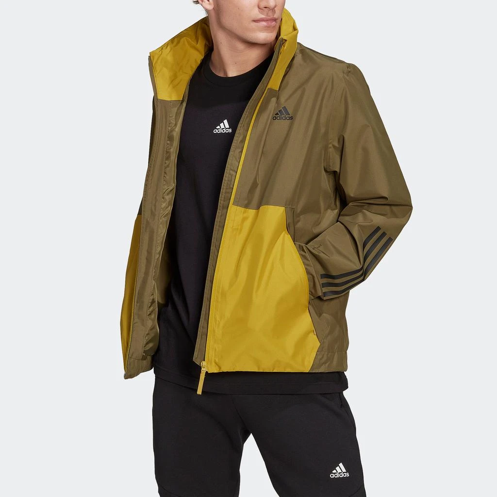 商品Adidas|Men's adidas BSC 3-Stripes RAIN.RDY Jacket,价格¥401,第1张图片