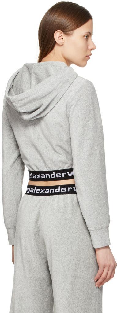 商品Alexander Wang|Grey Logo Elastic Hoodie,价格¥1873,第5张图片详细描述