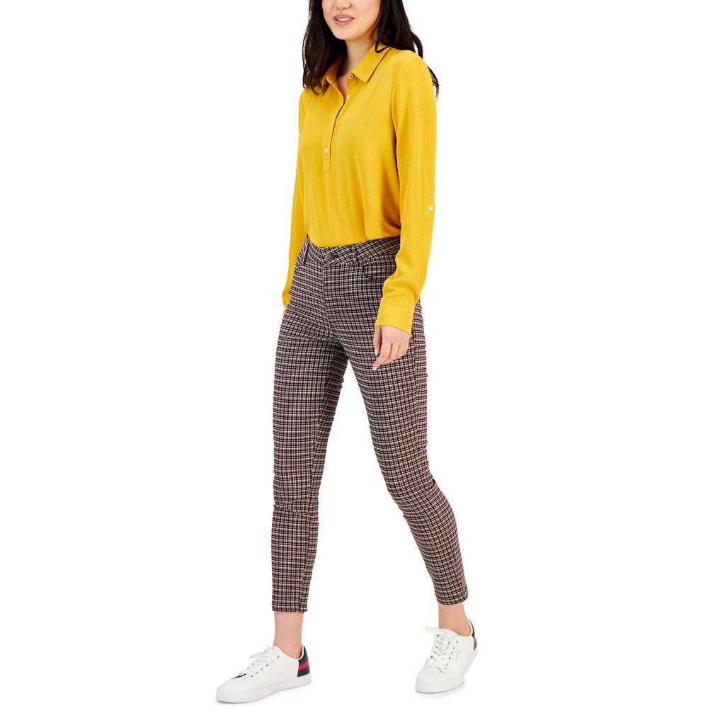 Women's Tribeca Skinny-Ankle Check Pants商品第3张图片规格展示