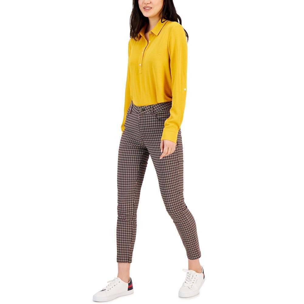 商品Tommy Hilfiger|Women's Tribeca Skinny-Ankle Check Pants,价格¥504,第5张图片详细描述