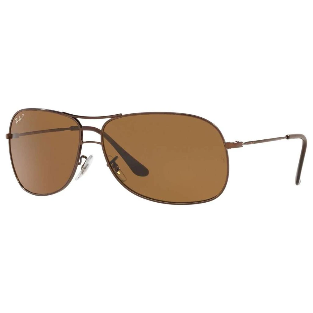 商品Ray-Ban|Ray-Ban Men's Brown Aviator Polarized Sunglasses,价格¥711,第1张图片