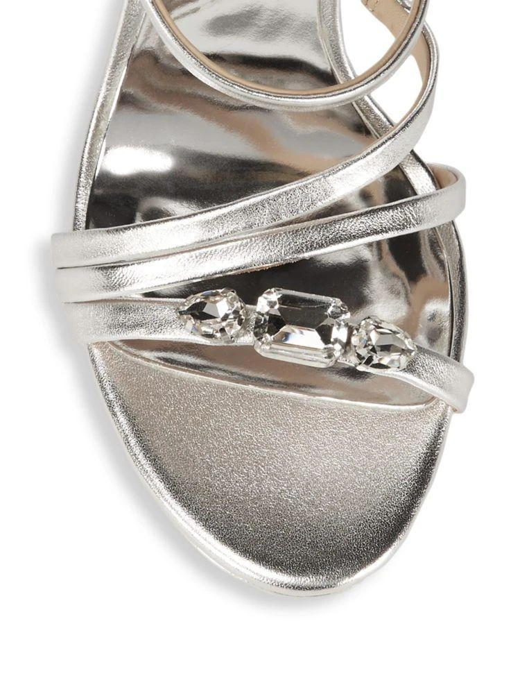 商品Badgley Mischka|Sheri Metallic Crystal Heels,价格¥789,第3张图片详细描述