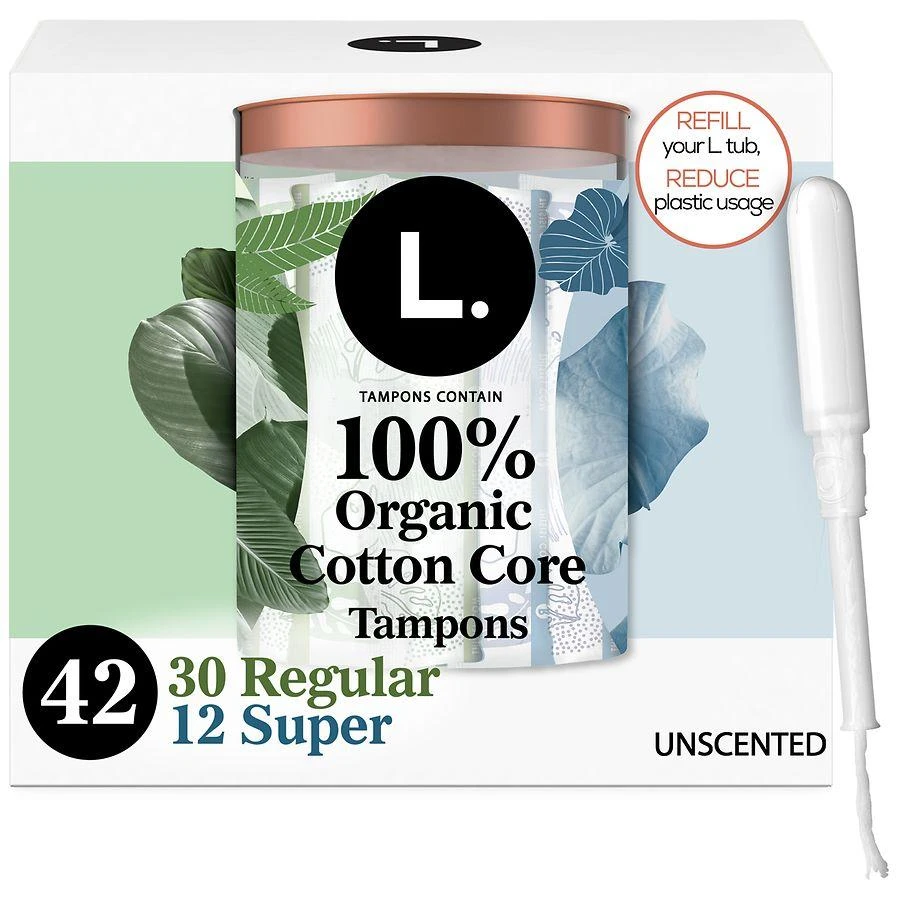 商品L.|Cotton Tampons Regular/Super Absorbency Multipack No scent,价格¥142,第1张图片