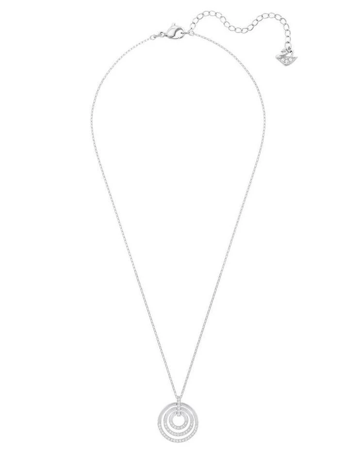 商品Swarovski|Circle Rhodium-Plated Pendant Necklace,价格¥507,第3张图片详细描述