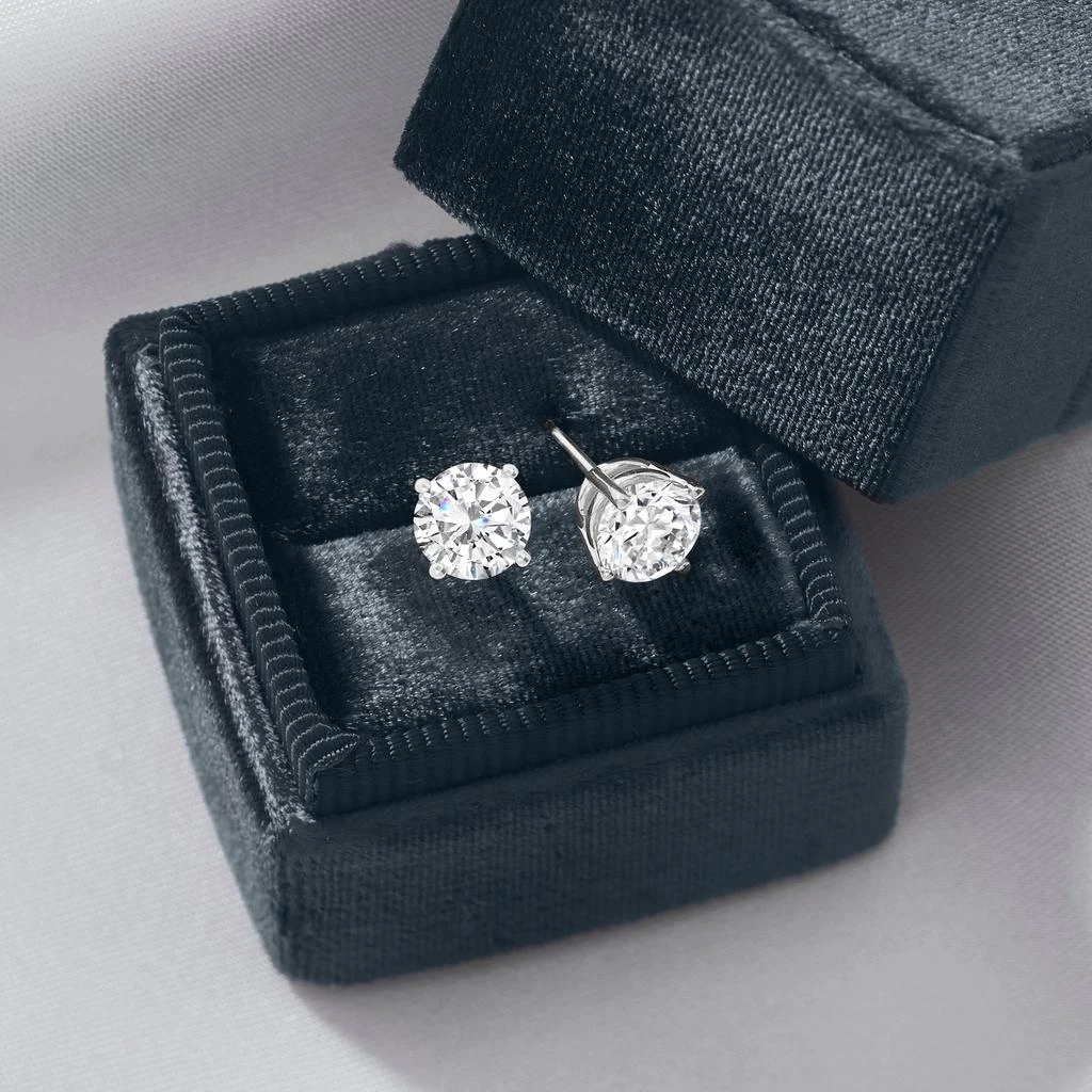 商品Ross-Simons|Ross-Simons Diamond Stud Earrings in Platinum,价格¥13899,第4张图片详细描述