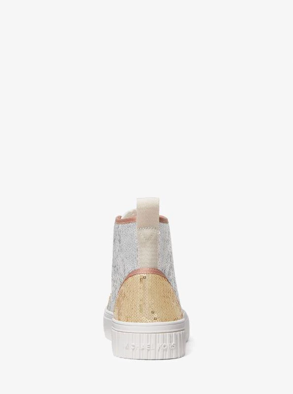 商品Michael Kors|Gertie Two-Tone Sequined Canvas High-Top Sneaker,价格¥595,第3张图片详细描述