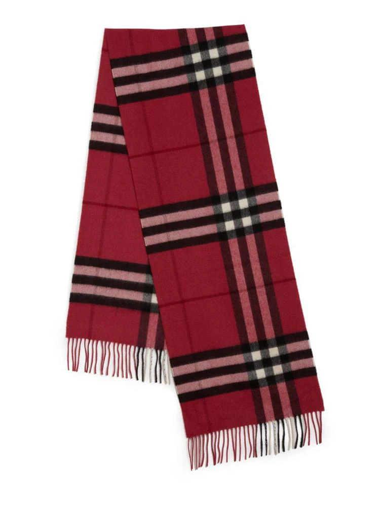 商品Burberry|Fuschia Giant Check Cashmere Scarf,价格¥3260,第2张图片详细描述