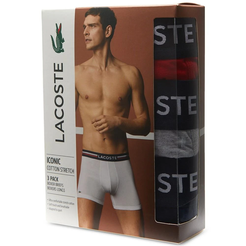 商品Lacoste|Men's Stretch Boxer Brief Set, 3-Piece,价格¥311,第4张图片详细描述