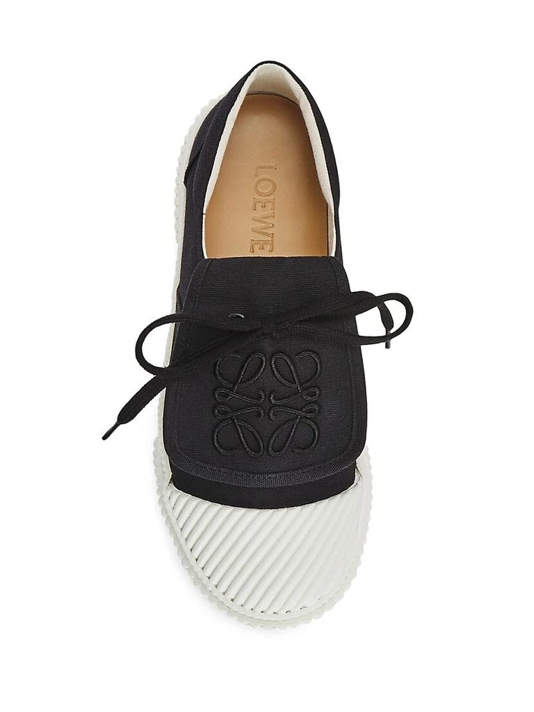 商品Loewe|Anagram Canvas Flap Sneakers,价格¥3716,第3张图片详细描述