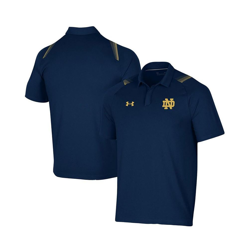 商品Under Armour|Men's Navy Notre Dame Fighting Irish 2021 Sideline Performance Polo Shirt,价格¥658,第1张图片
