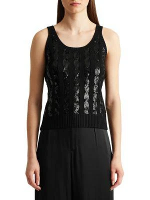 商品Ralph Lauren|Embellished Sleeveless Tank Sweater,价格¥2485,第1张图片