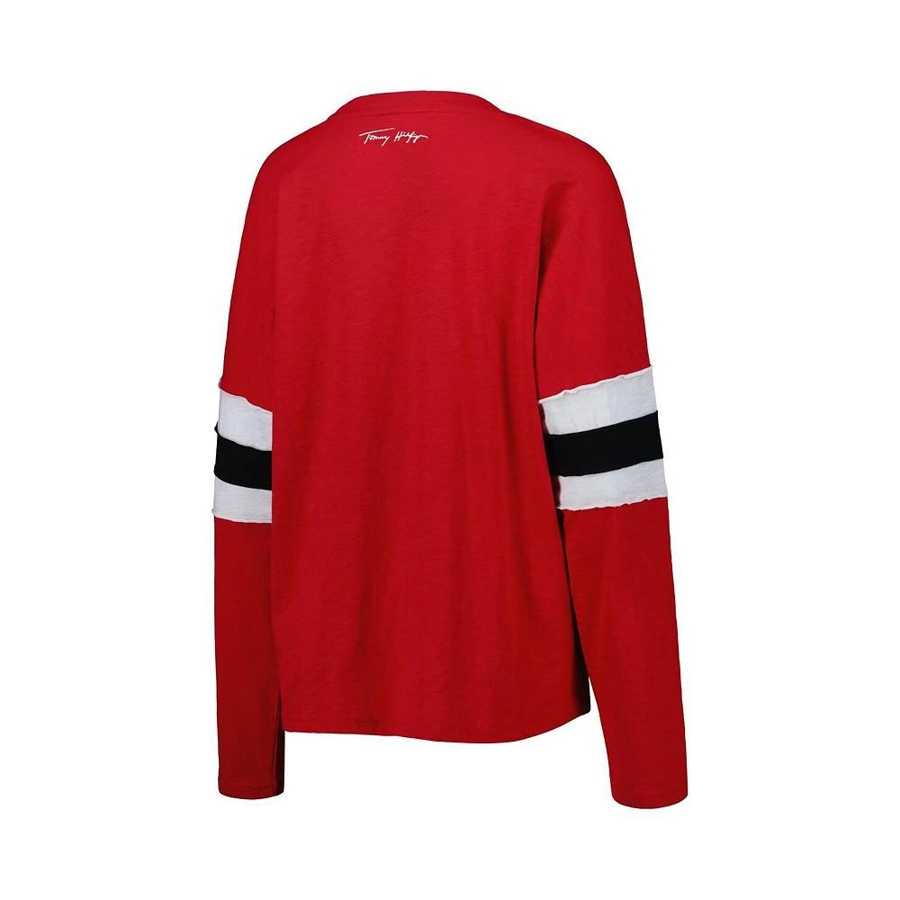 商品Tommy Hilfiger|Women's Red Tampa Bay Buccaneers Justine Long Sleeve Tunic T-shirt,价格¥413,第2张图片详细描述