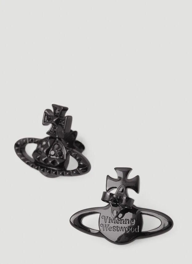 商品Vivienne Westwood|Mayfair Bas Relief Stud Earrings in Black,价格¥532,第3张图片详细描述