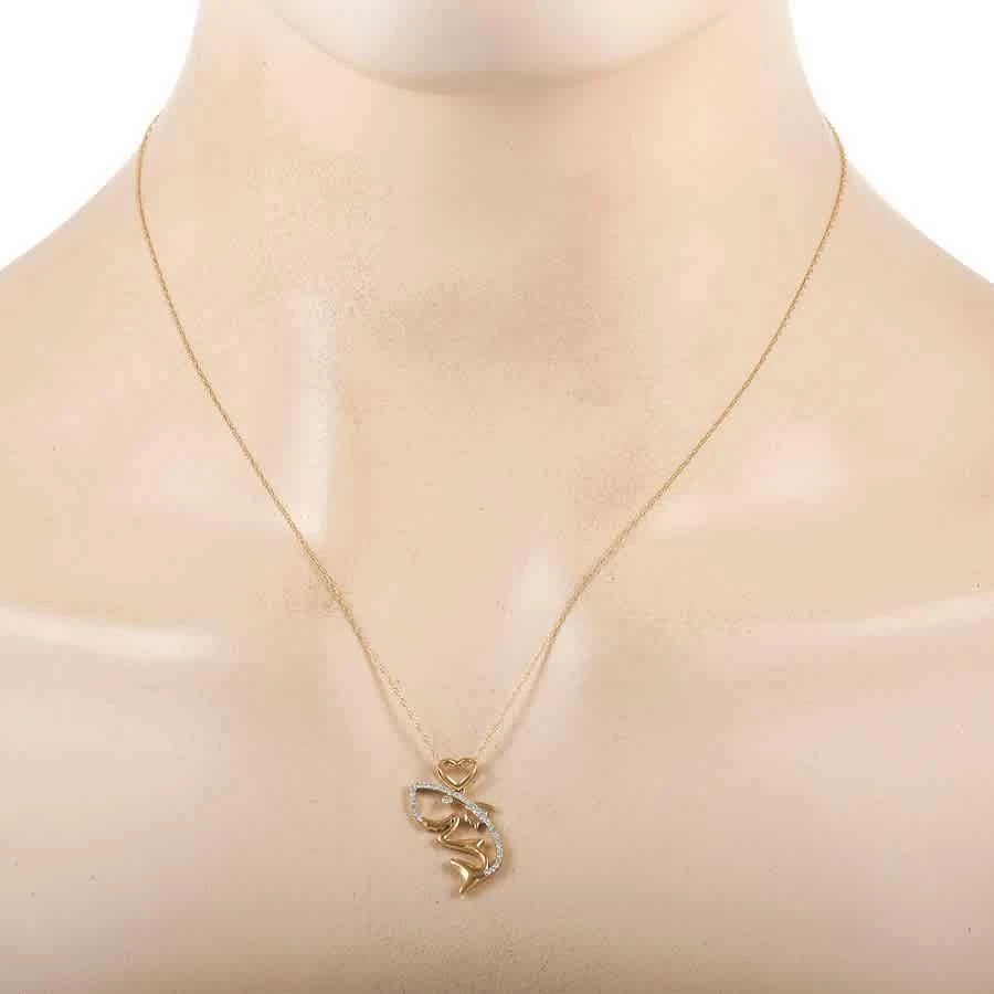 商品LB Exclusive|14K Yellow Gold 0.12 ct Diamond Shark Necklace,价格¥2904,第2张图片详细描述