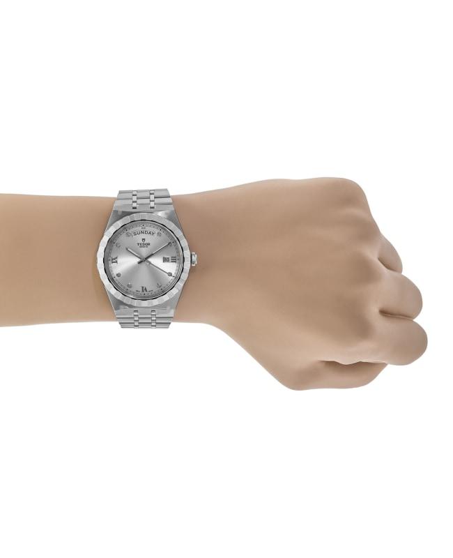 Tudor Royal Silver Diamond Dial Steel Automatic Unisex Watch M28600-0002商品第4张图片规格展示