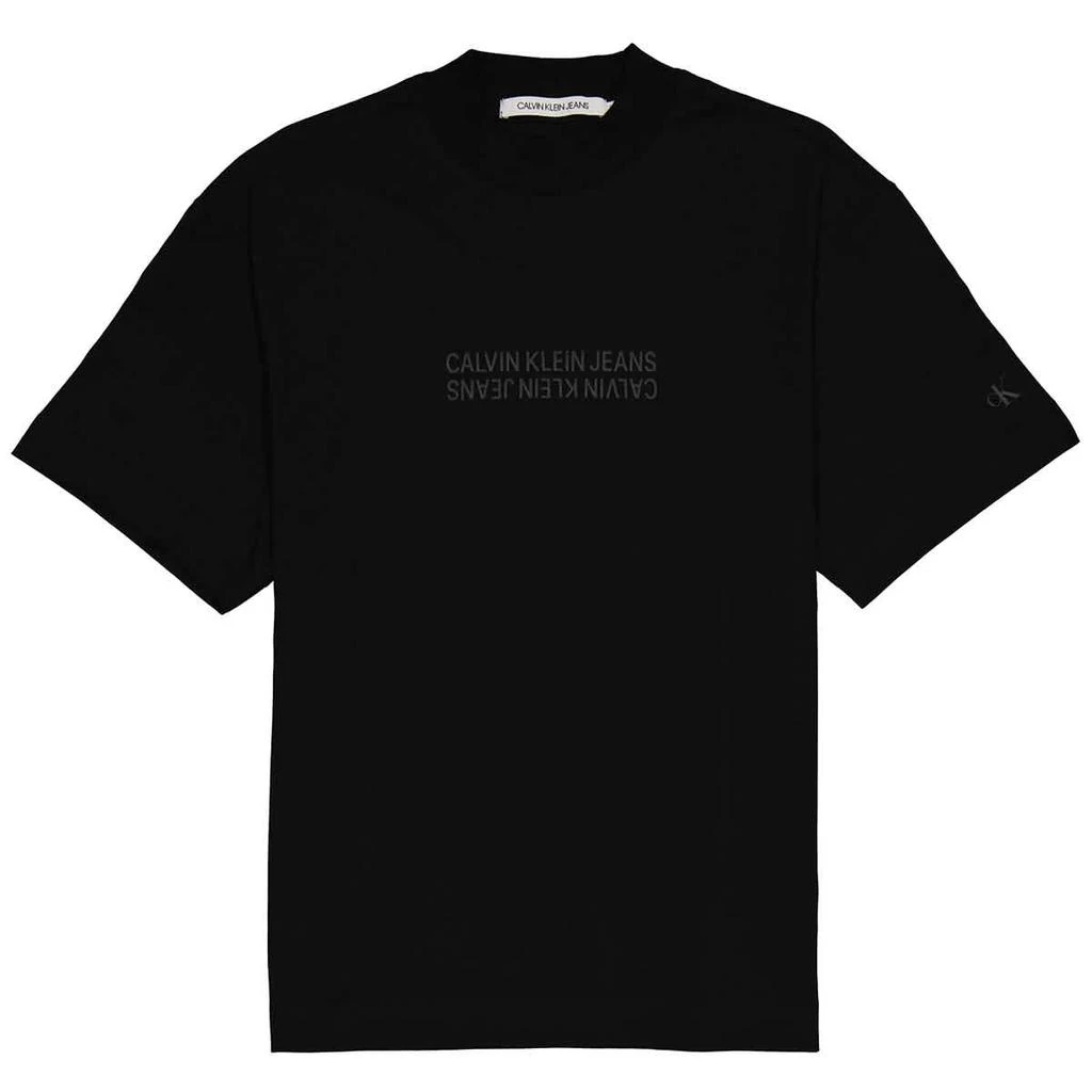 商品Calvin Klein|Calvin Klein Mens Black Sustainable Institutional Tee, Size X-Large,价格¥135,第1张图片