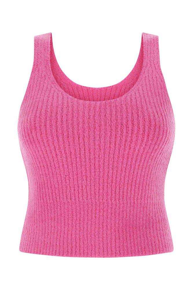 T By Alexander Wang Round Neck Knitted Tank Top商品第1张图片规格展示