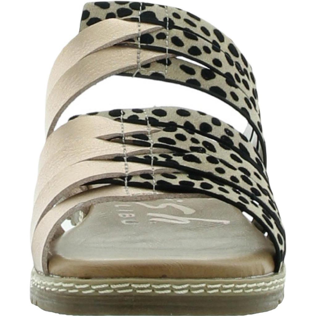 Blowfish Womens Osaki Strappy Metallic Slide Sandals商品第5张图片规格展示