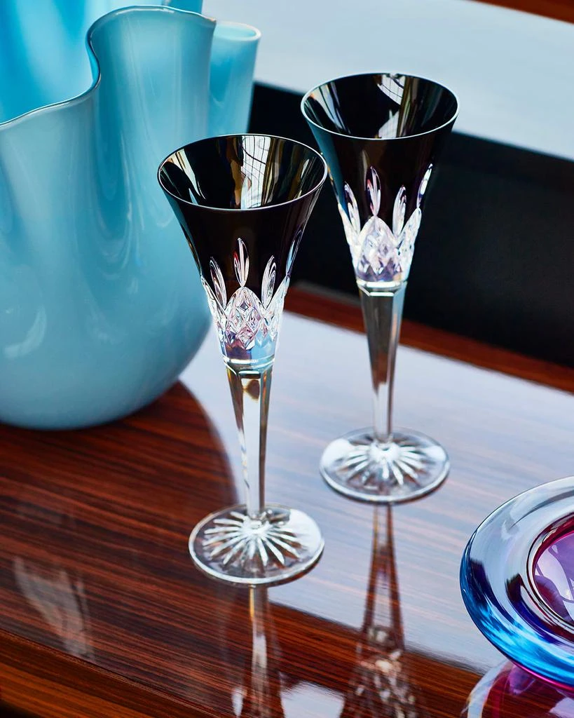 商品Waterford Crystal|Lismore Black Flute Glasses, Set of 2,价格¥2554,第3张图片详细描述