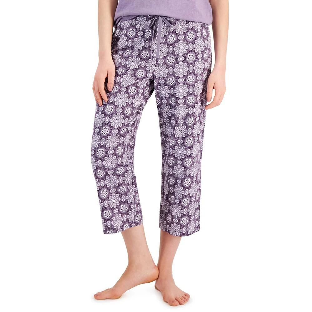 商品Charter Club|Women's Printed Cotton Capri Pajama Pants, Created for Macy's,价格¥194,第1张图片