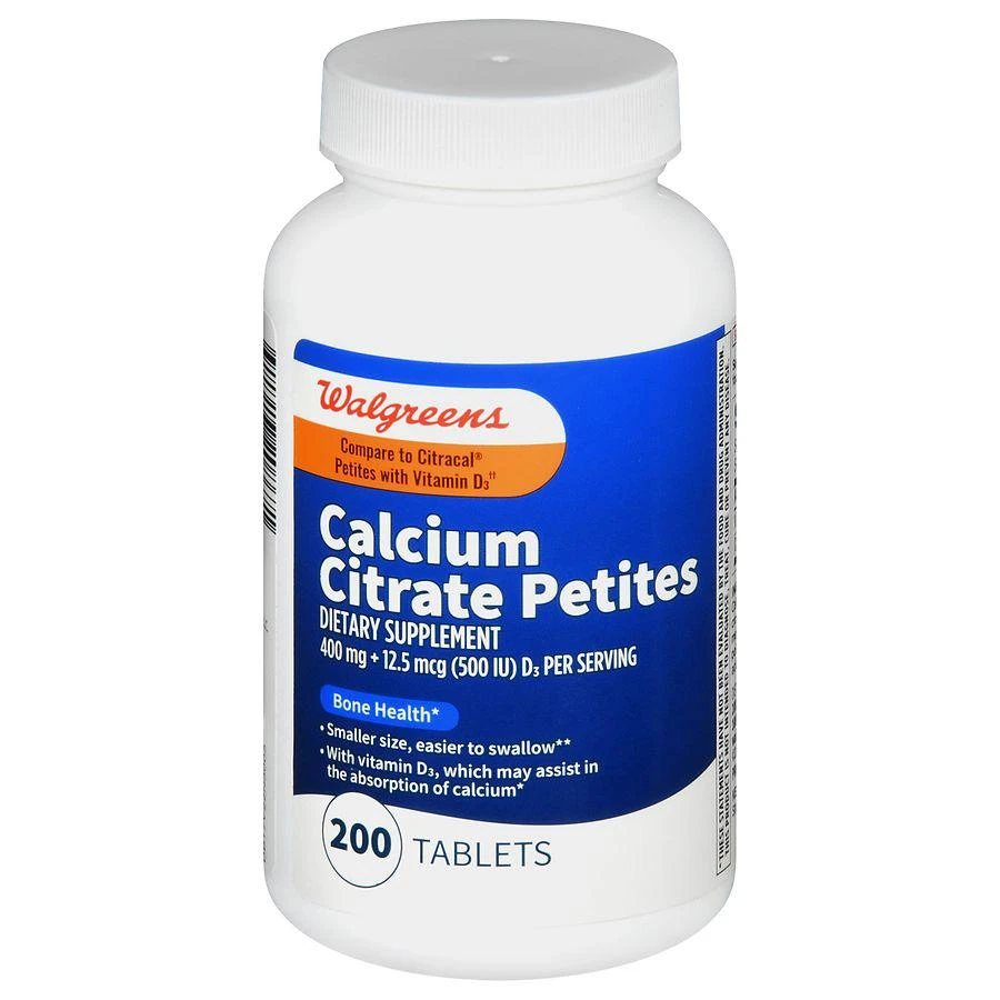 商品Walgreens|Calcium Citrate Petites 400 mg Tablets with D3 (100 days),价格¥108,第1张图片