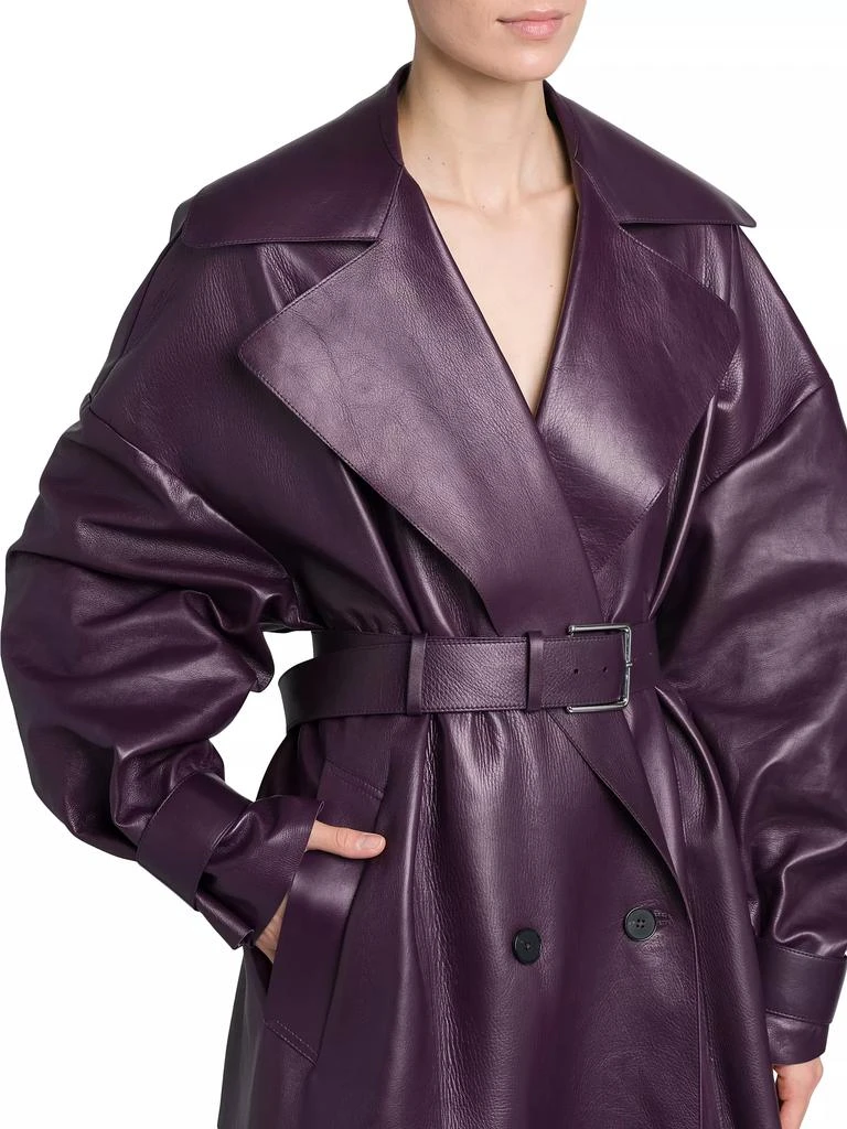 Belted Leather Trench Coat 商品