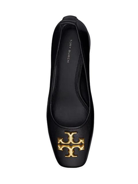 商品Tory Burch|Elanor Leather Logo Pumps,价格¥2558,第6张图片详细描述