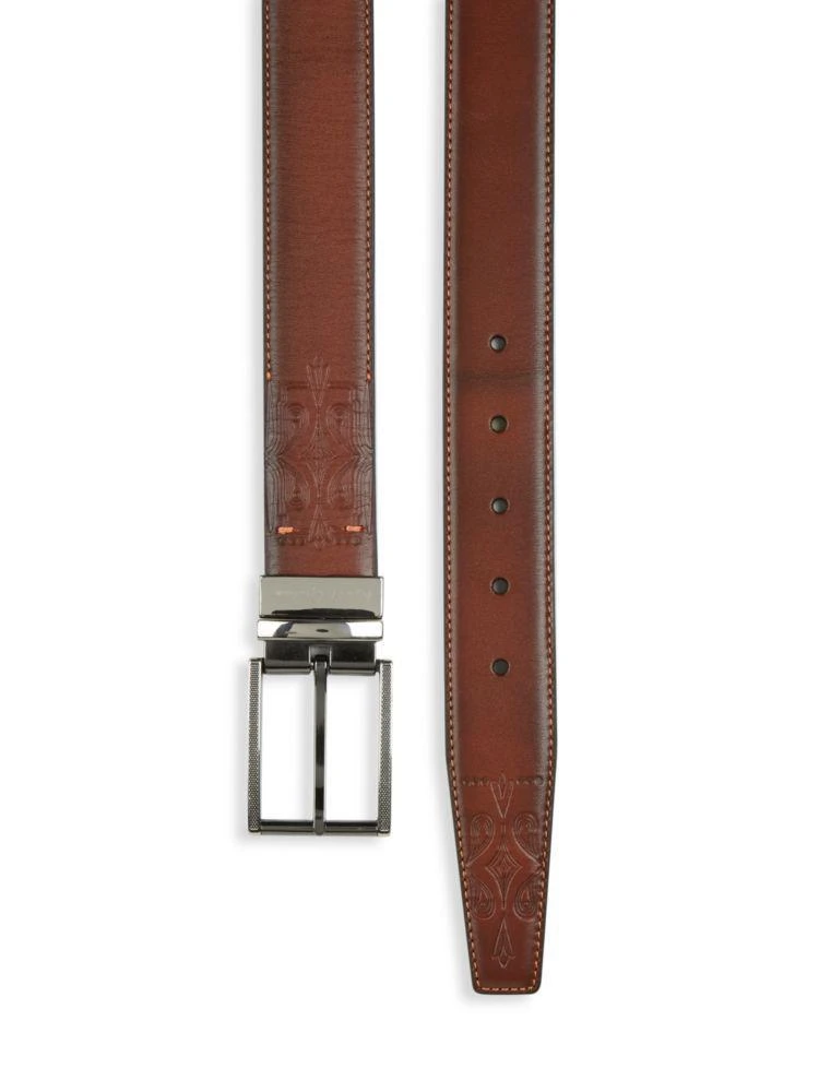 商品Robert Graham|Aspen Reversible Leather Belt,价格¥240,第2张图片详细描述