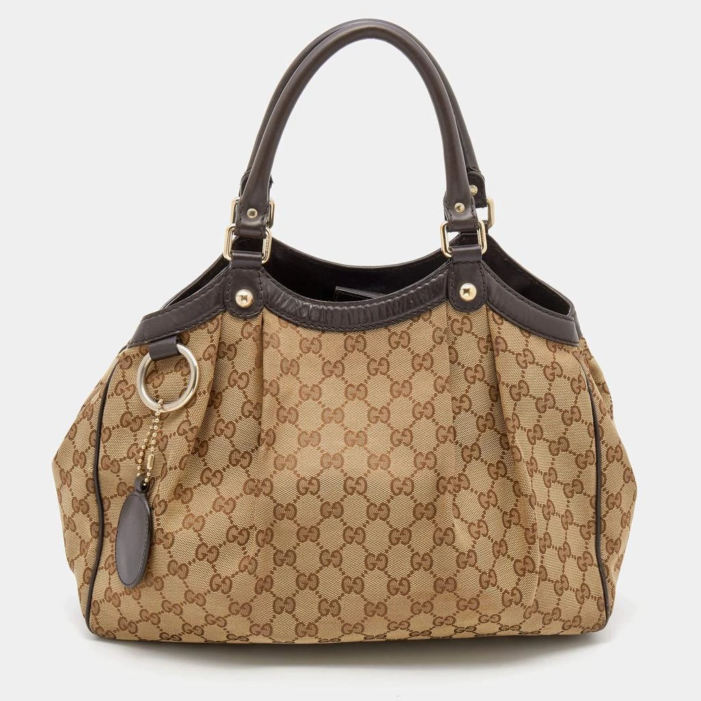 商品[二手商品] Gucci|Gucci Beige/Brown GG Canvas And Leather Medium Sukey Tote,价格¥2390,第1张图片