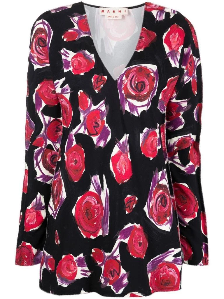 商品Marni|Spinning roses long shirt,价格¥2186,第1张图片