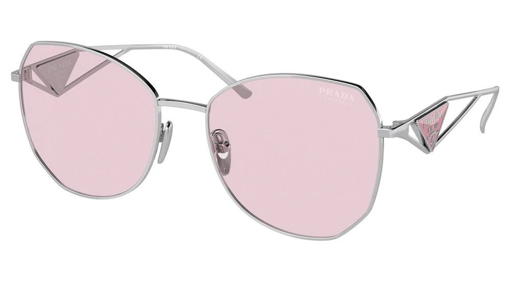 商品Prada|Prada Pink Photochromic Irregular Ladies Sunglasses PR 57YS 1BC06R 57,价格¥1414,第1张图片