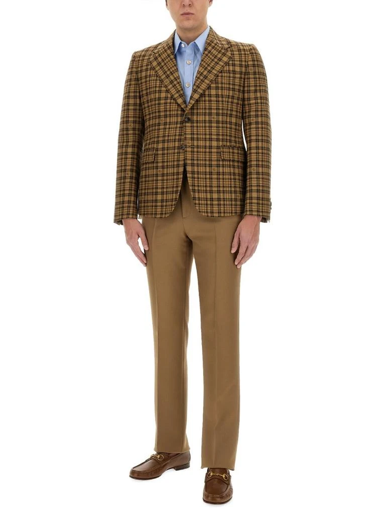 商品Gucci|Gucci Checkered Button-Up Jacket,价格¥13825,第3张图片详细描述
