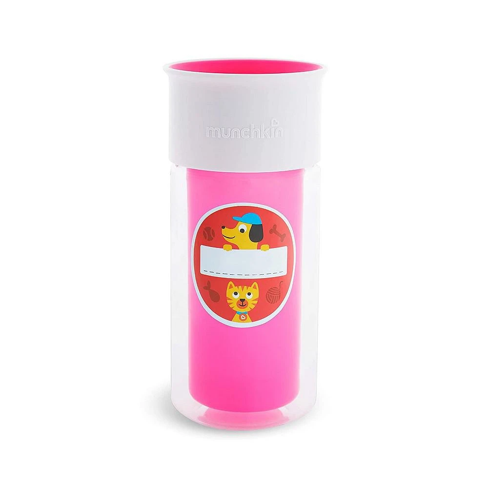 商品Munchkin|Miracle 360 Insulated Sippy Cup, with Stickers, 9 Ounce, Pink,价格¥149,第2张图片详细描述