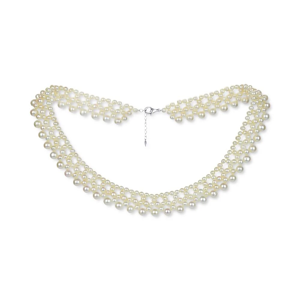 商品Macy's|Cultured Freshwater Pearl (4-8mm) Multi-row Statement Necklace, 20" + 1" extender (Also in Black Cultured Freshwater Pearl),价格¥1063,第1张图片