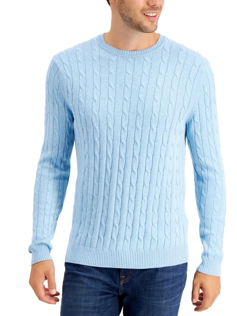 商品Club Room|Mens Cable-Knit Crewneck Sweater,价格¥214,第4张图片详细描述