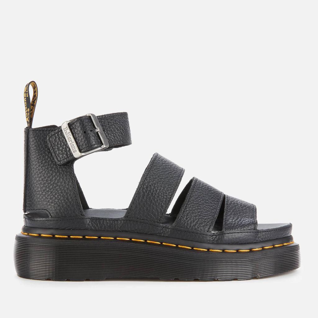 商品Dr. Martens|Dr. Martens Women's Clarissa II Quad Leather Sandals - Black,价格¥1026,第1张图片