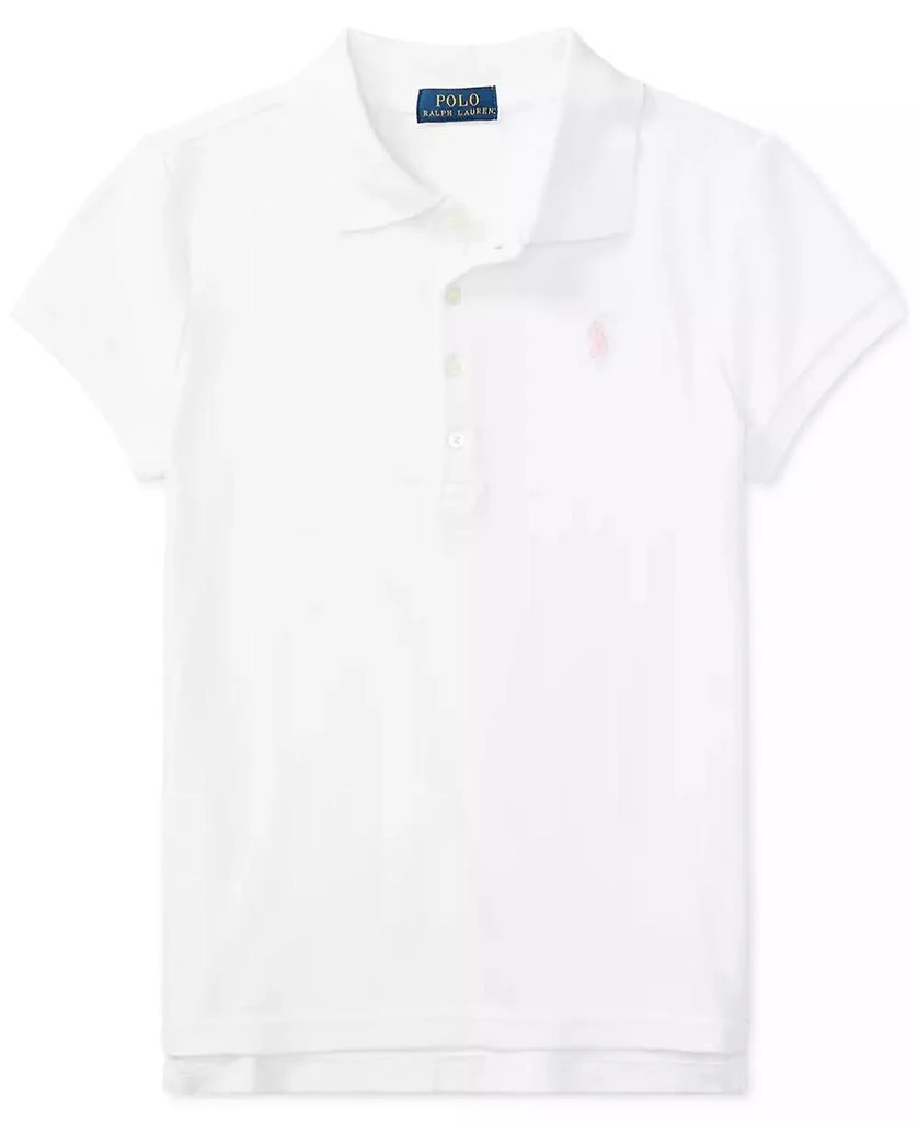 商品Ralph Lauren|拉夫劳伦大童女童弹力网眼POLO衫,价格¥376,第2张图片详细描述